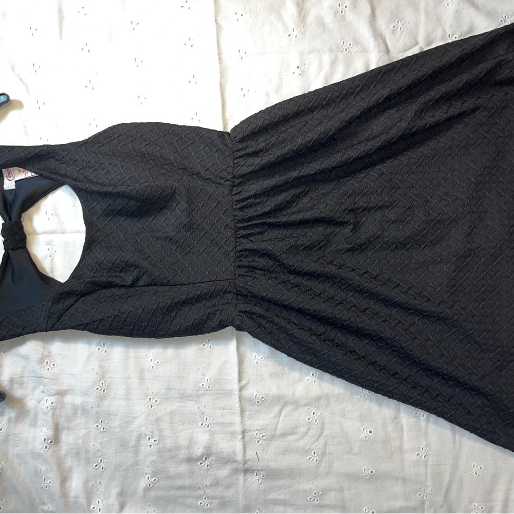 Candie's Black Cut Out Ruched Halter Dress